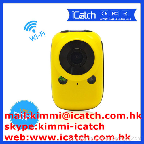Hot selling waterproof wireless control mini action camera with Monochrome LCD Display